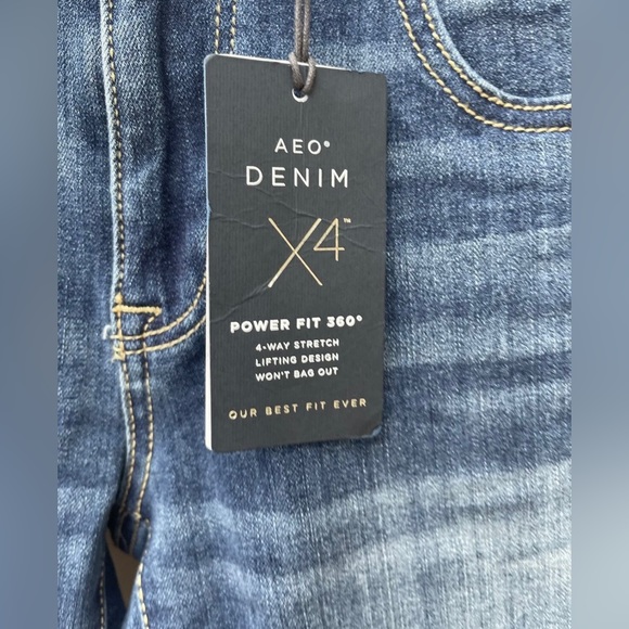 American Eagle 🦅 kickboot denim midrise super stretch size 4 jeans NWT - Picture 3 of 7